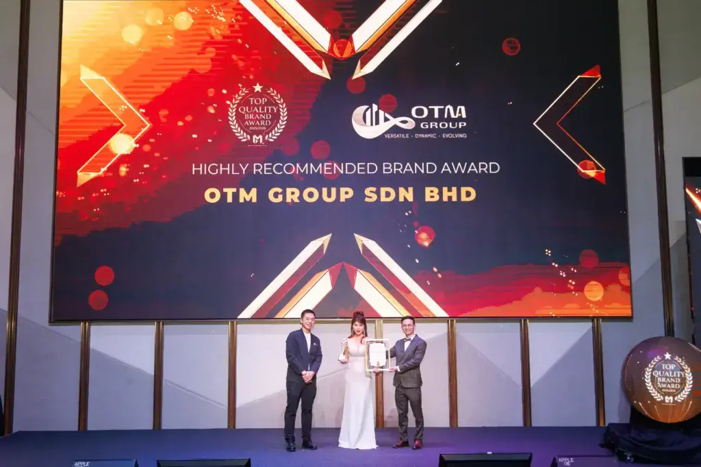 OTM Group Sdn Bhd - Top Quality Brand Award 2025/2026 (Highly Recommended Company Award) - Jannie Chee (Client Relations Manager) receives award - Winner's Image