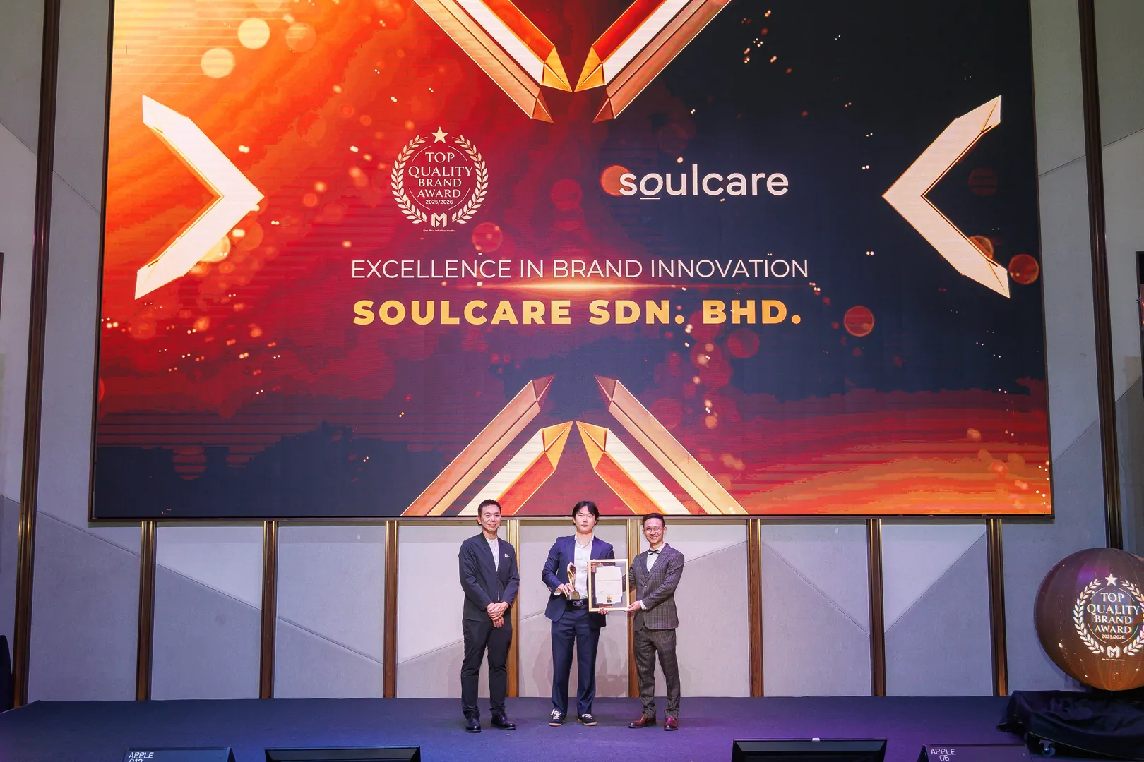 Soulcare Sdn. Bhd. - Top Quality Brand Award 2025/2026 - Ruben Ng (Founder) receives award - Winner's Image